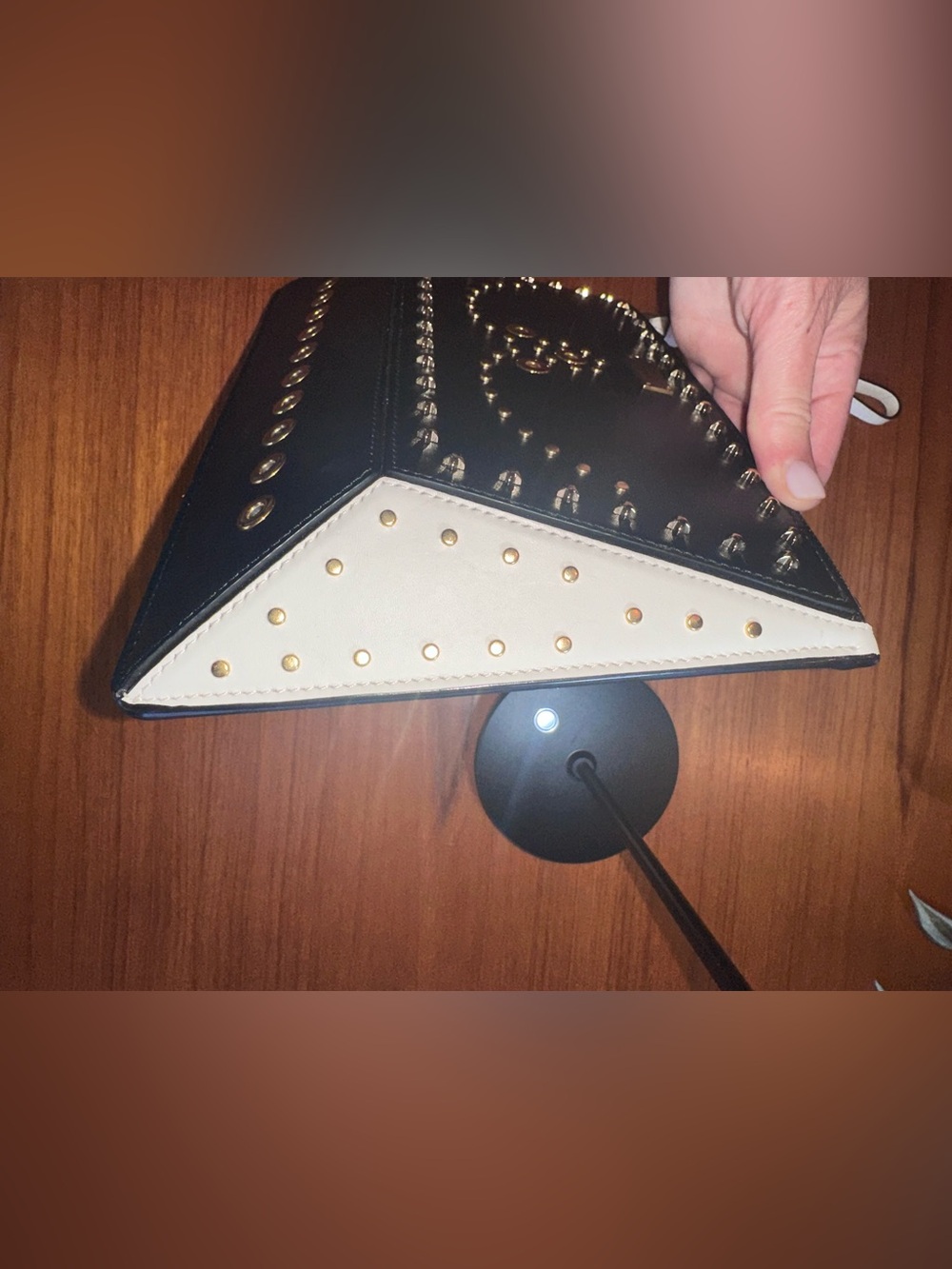 🖤🤍 Rare Bally Studded Leather Wristlet Clutch • Made in Italy • Mint Condition - Picture 6 of 12